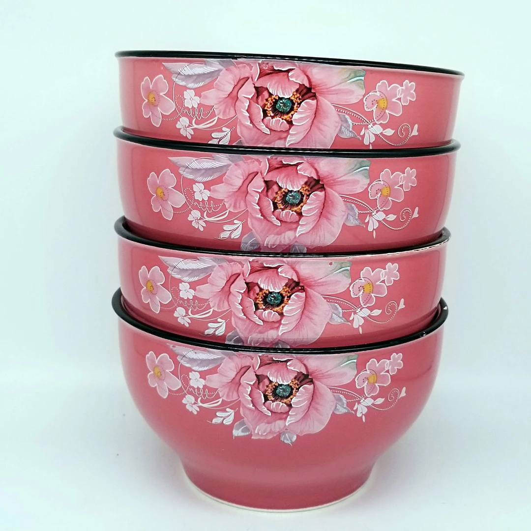 5英寸利比碗8个装时尚家用碗陶瓷餐具套装