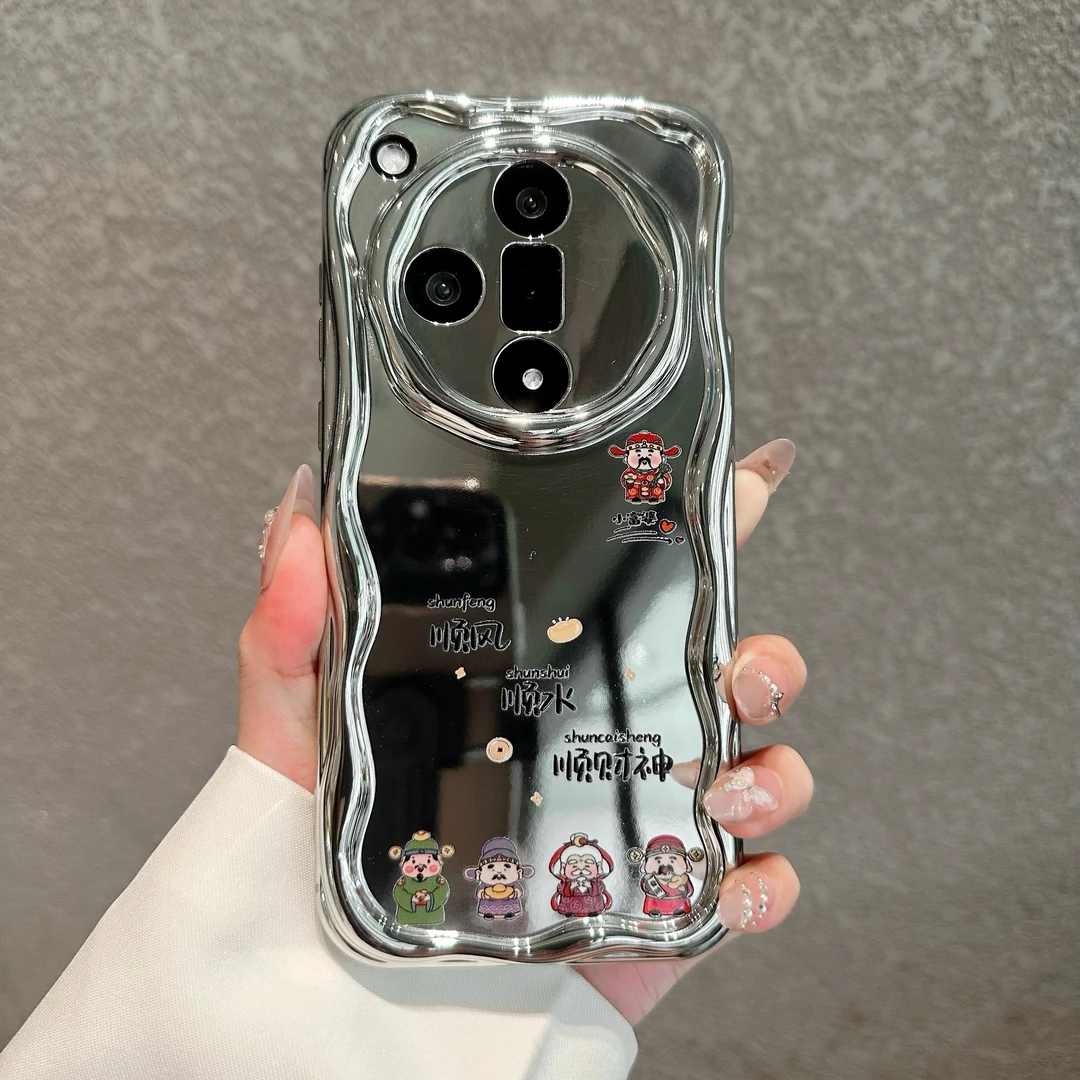 （OPPO系列）曲边纹电镀适用OPPO网红爆款防摔手机壳潮壳潮壳全包