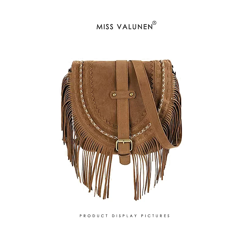 【推荐搭配】小众流苏单肩包流苏包女草原沙漠穿搭时尚波西米亚风