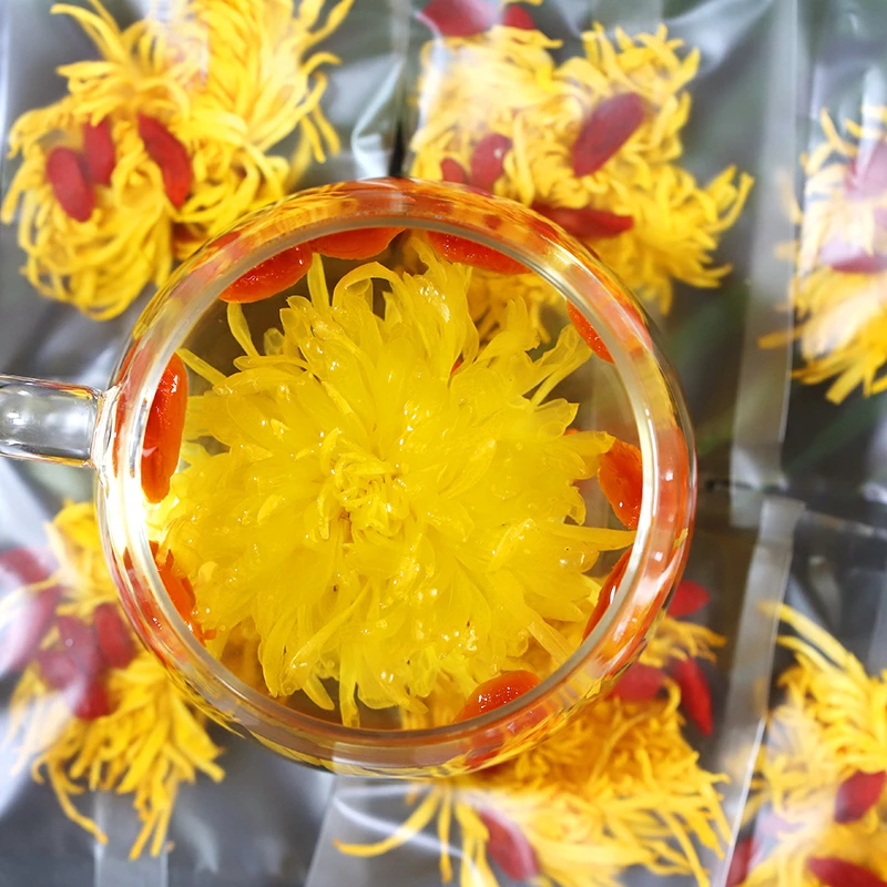 菊花茶菊花枸杞茶金丝皇菊枸杞茶一朵一杯男女组合袋装