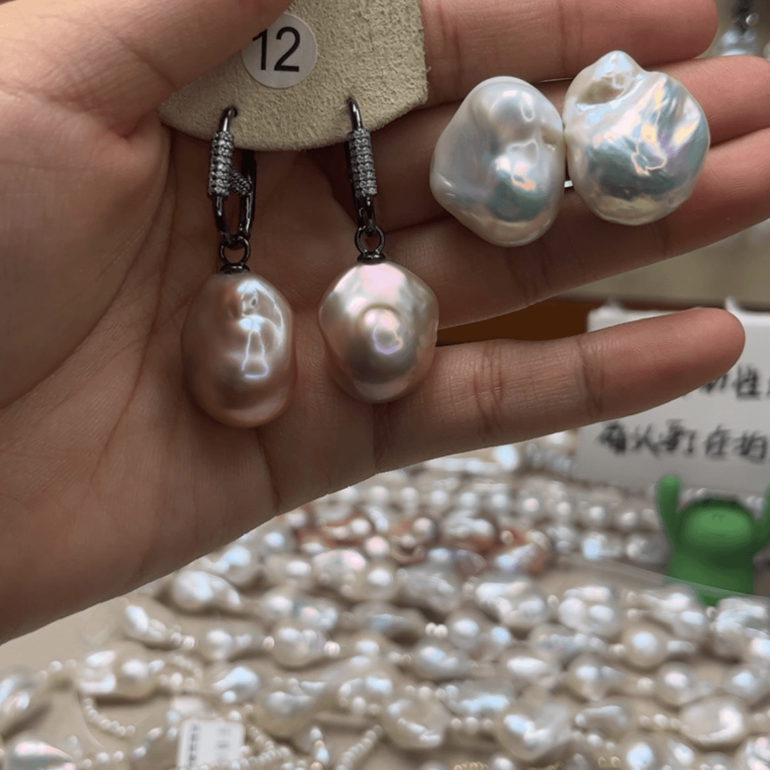【闪购商品】淡水珍珠耳饰银S925镶嵌?****天