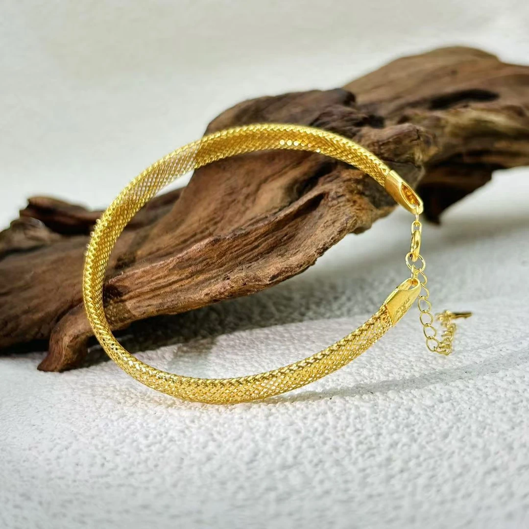 老粉专属｜18k金意大利编织单股手圈1180#16+3cm卡5.5mm