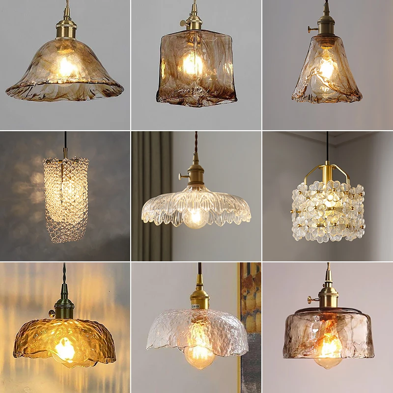 全铜床头小吊灯轻法式奶油轻奢风复古中古客厅卧室餐厅中古风复古