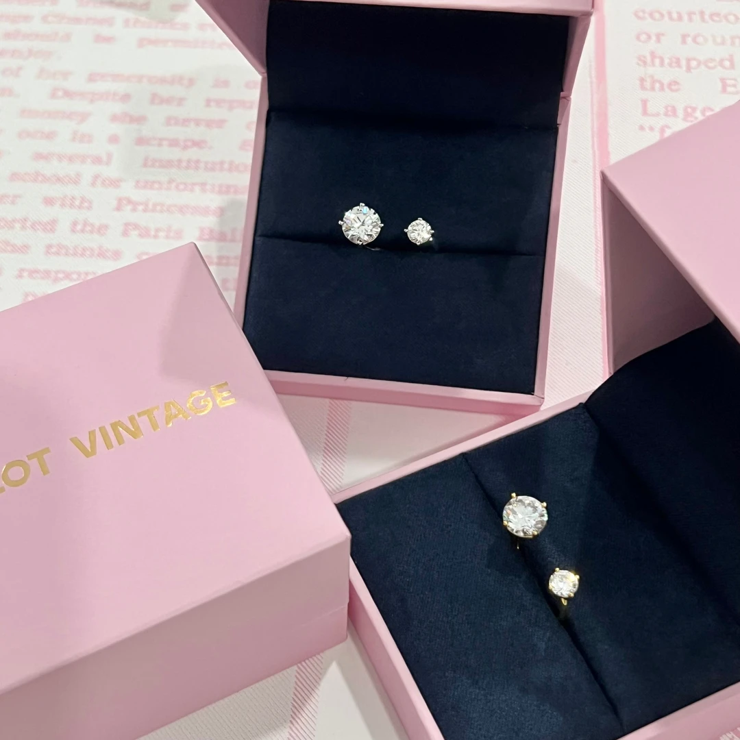 925银合成锆石戒指 金色银色圆形双钻开口戒 超闪指间戒指