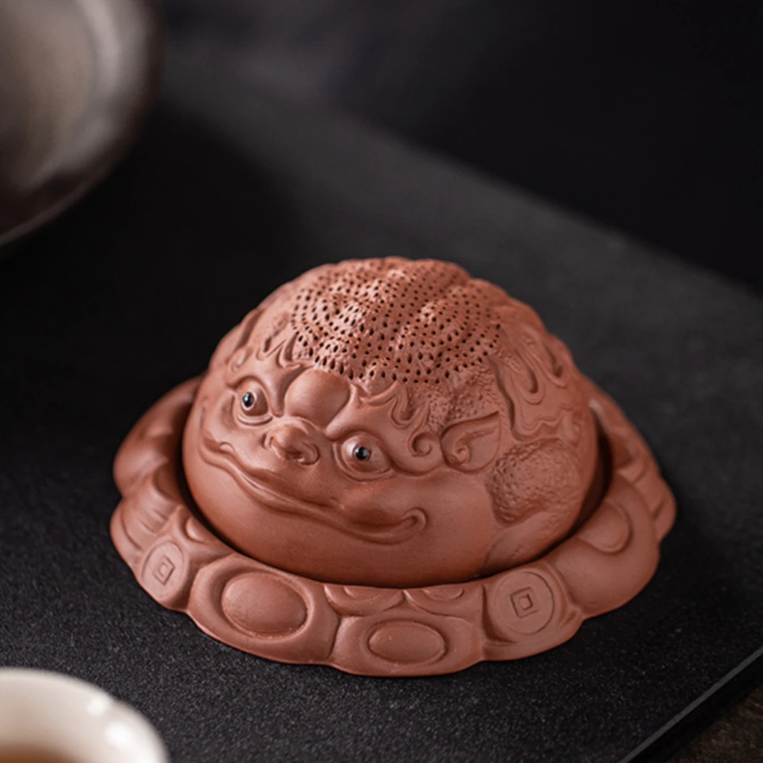 紫砂过滤网创意金蟾茶过滤器精品可养茶玩茶台桌面茶道茶配件茶漏