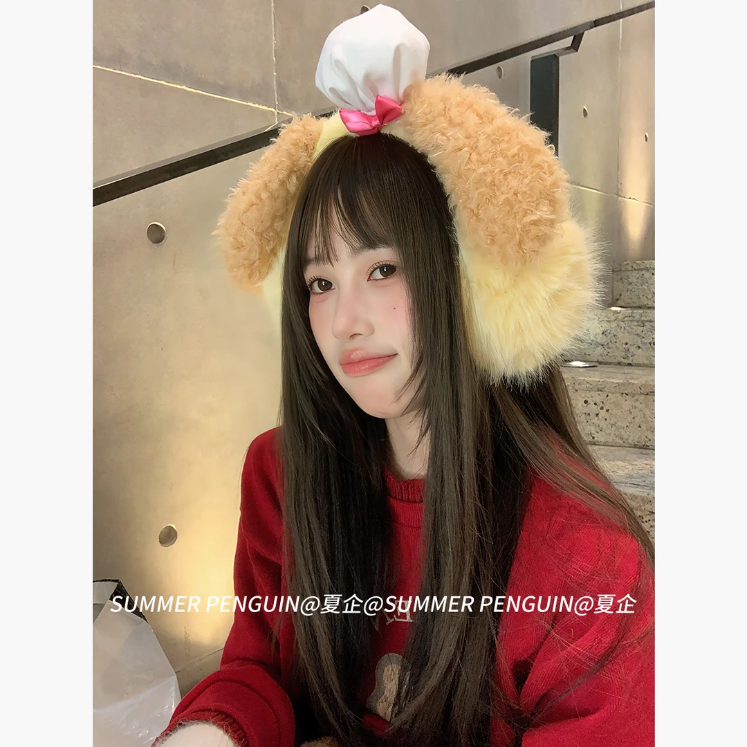SUMMER PENGUIN可爱饼饼耳罩毛绒保暖防冻耳捂子可折叠百搭耳套子