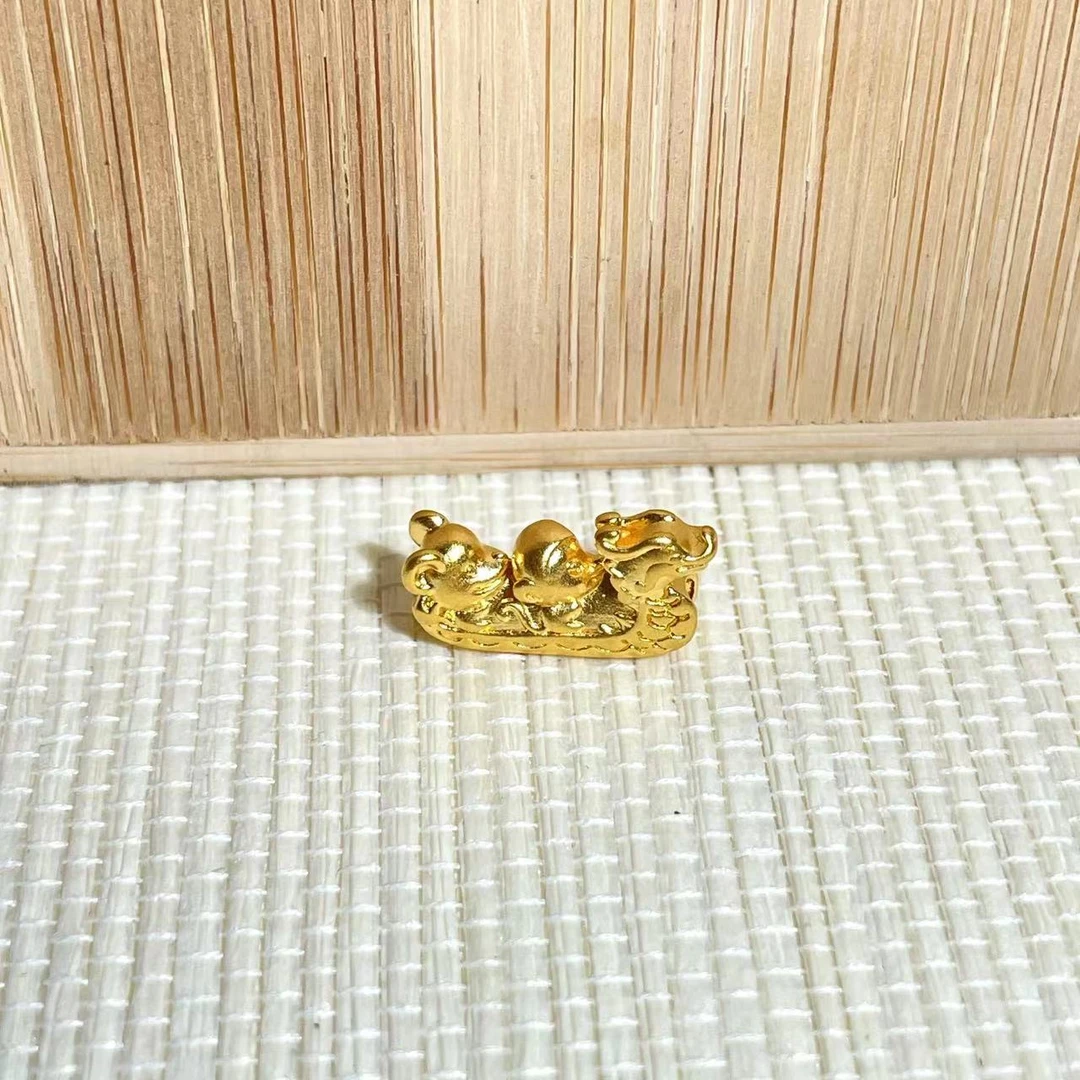 足金龙年生肖三合赛龙舟