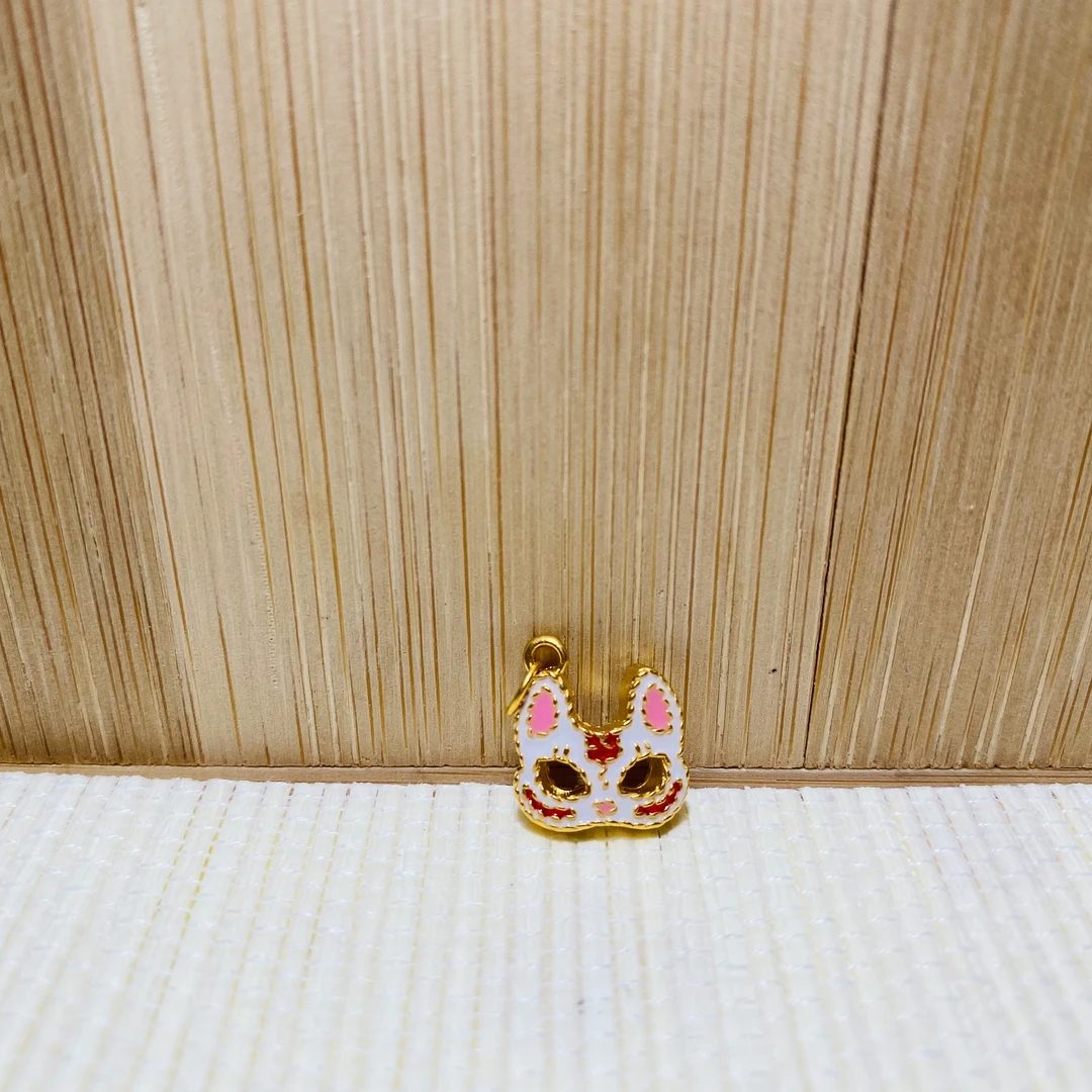 足金烤漆狐狸面具挂件百搭可爱