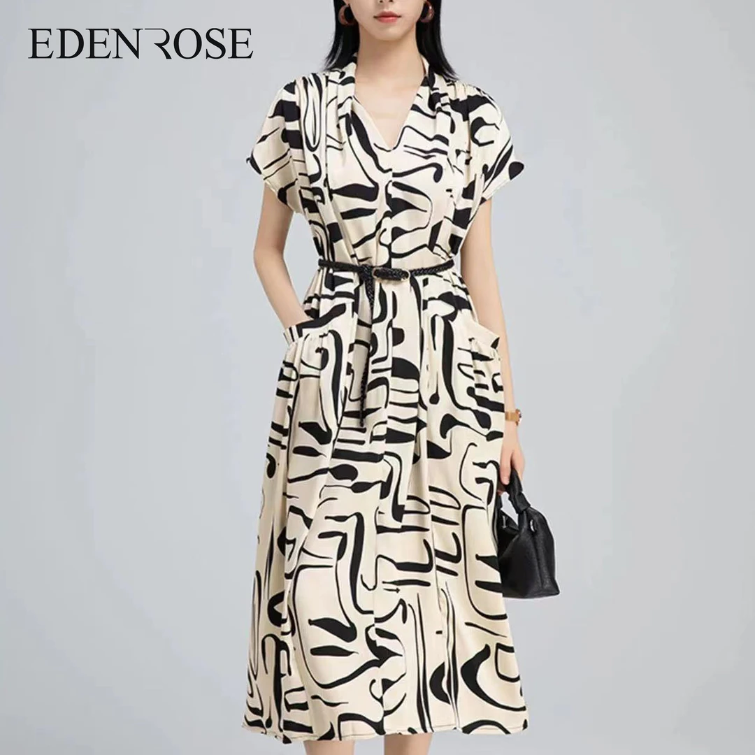 EDENROSE【阳阳】伊丹诺思EX23JZ6558商场同款时尚气质连衣裙