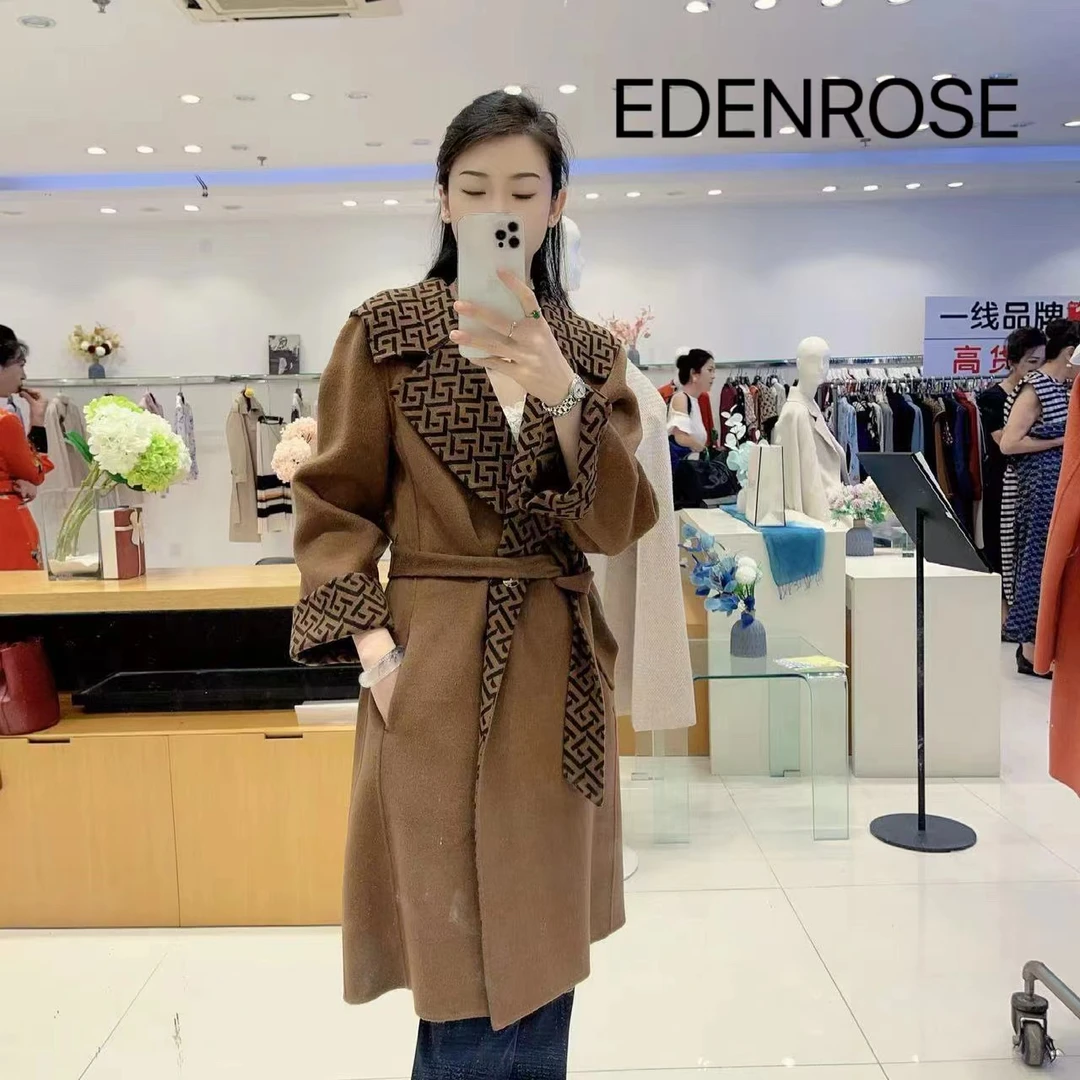 EDENROSE【金多乾】气质时尚休闲百搭女士羊毛大衣EETD07538-11