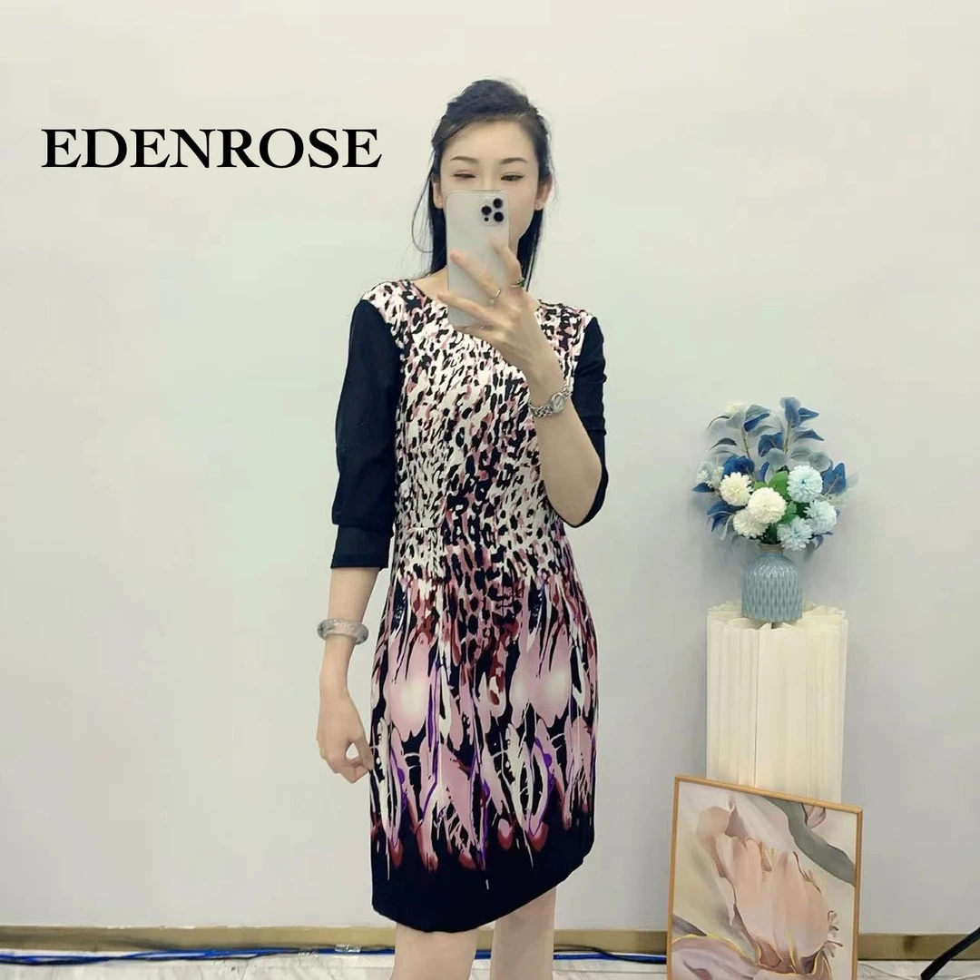 EDENROSE伊丹诺思EYLX06626-D3商场同款气质时尚连衣裙