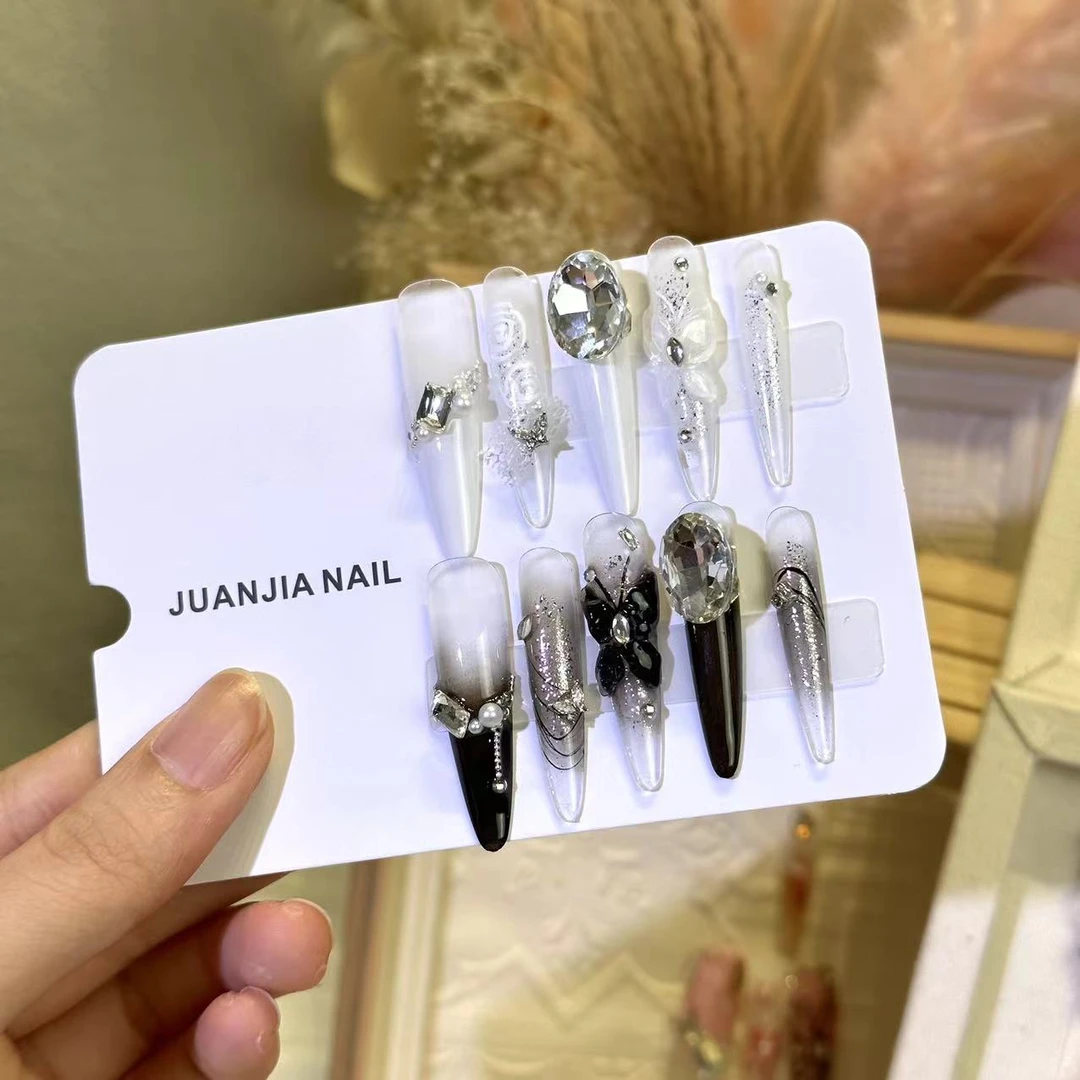 【黑白AB款】纯手工穿戴甲