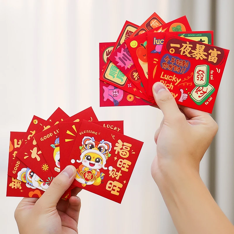 映菲寻蛇年生肖利是封新年创意百元红包2025新款过年卡通压岁钱包