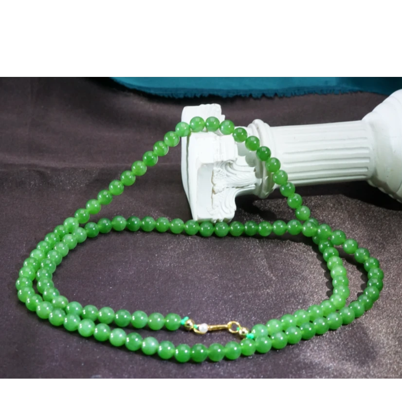 s925和田玉碧玉项链6+ TB070802