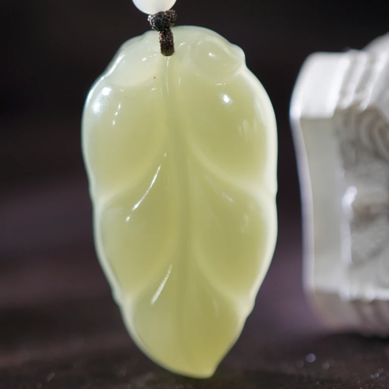 和田玉晴水树叶 ZPY102107