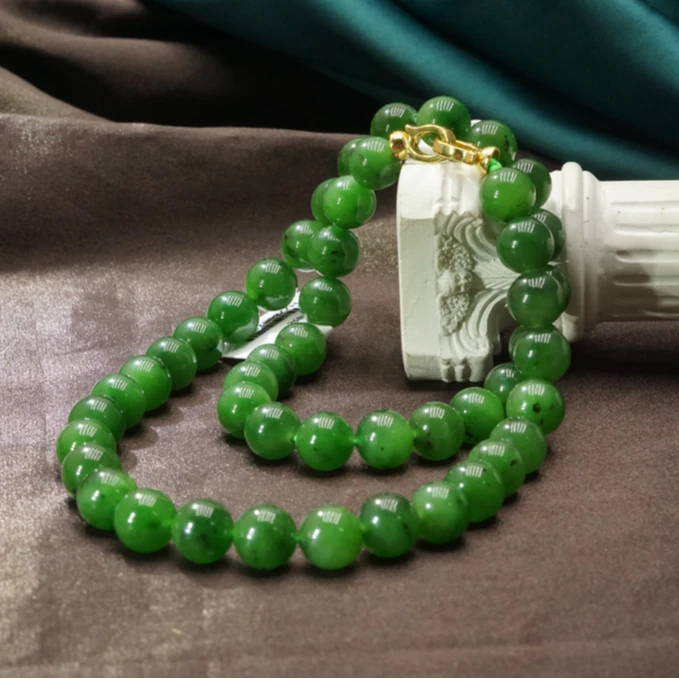 s925和田玉碧玉项链9+ HZZB082901