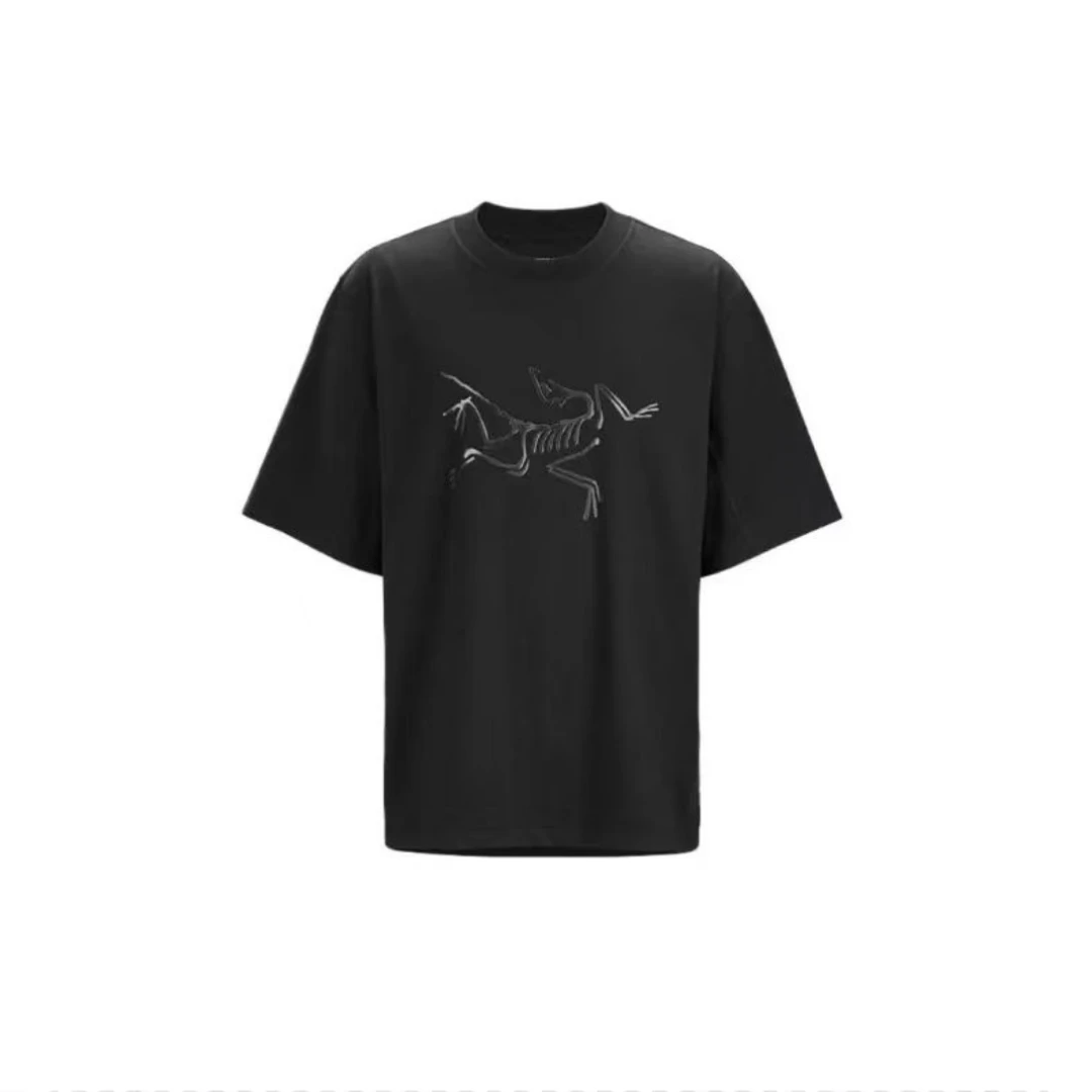 ARC'TERYX/始祖鸟ENVOY ARC'WORD 大标透气宽松短T黑色圆领男款