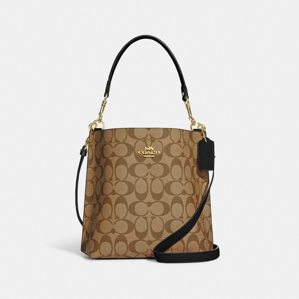COACH/蔻驰 Mollie 20女士手提单肩斜挎包水桶包包CA582 香港直邮