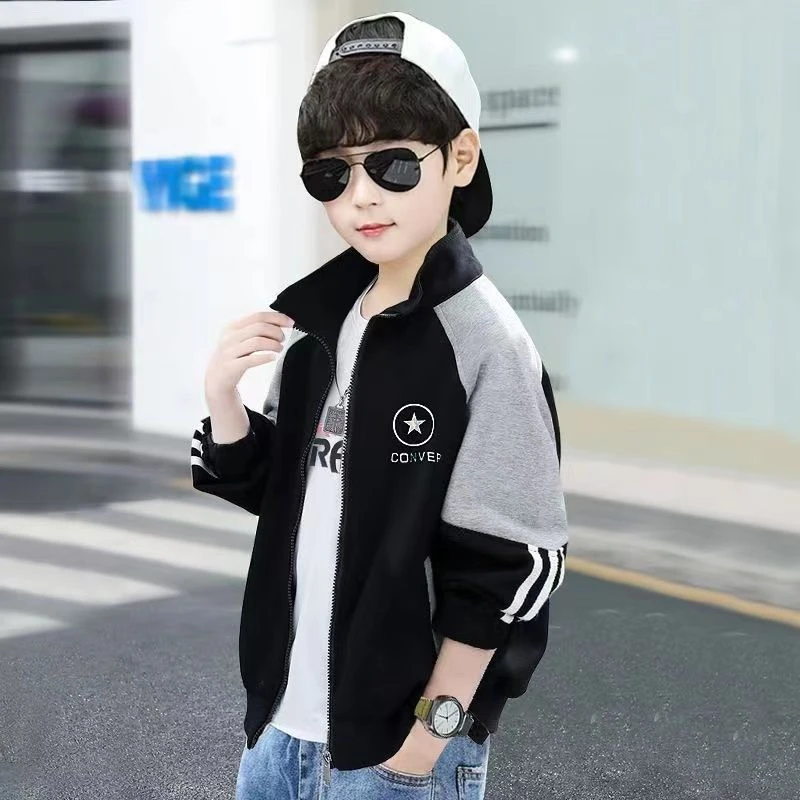 男童外套春装新款2023洋气儿童中大童棒球服春秋运动服上衣童装SB