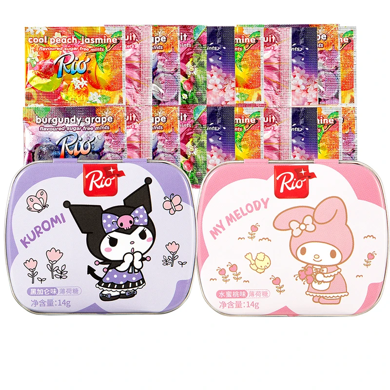 Rio三丽鸥联名糖果推荐清新口气薄荷糖网红糖口香糖零食库洛米