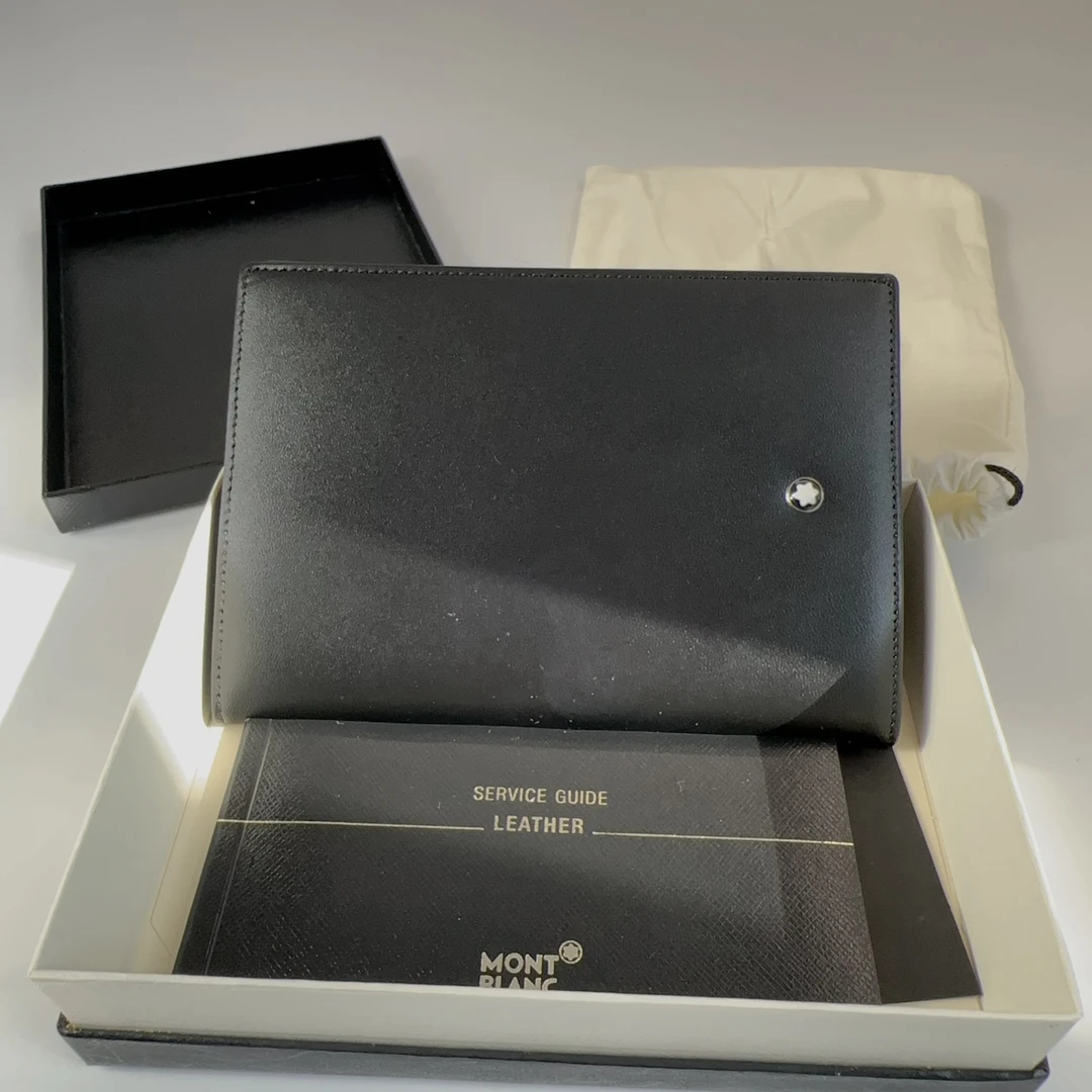95新 Montblanc/万宝龙 万宝龙钱包黑色男士
