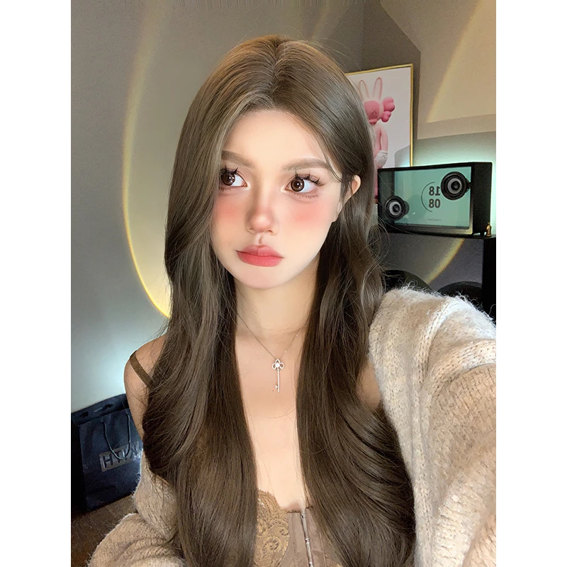 KuKu公主-【受宠小女儿】假发女长卷发日常网红自然中分全头套式