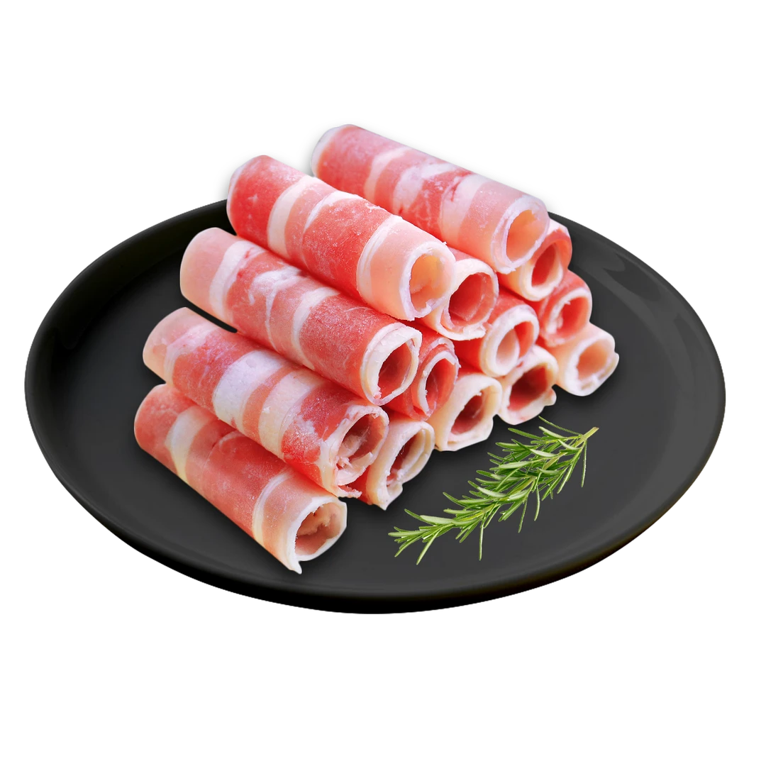 湖之鼎谷饲原切牛肉卷4斤/10盒装 2000g 火锅烤肉肥牛新鲜