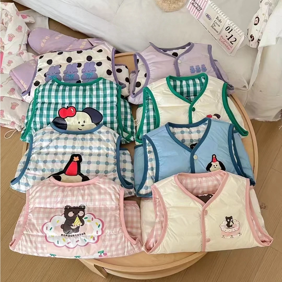 【小大人儿】2024年新款韩系百搭儿童双面马甲男女宝通用