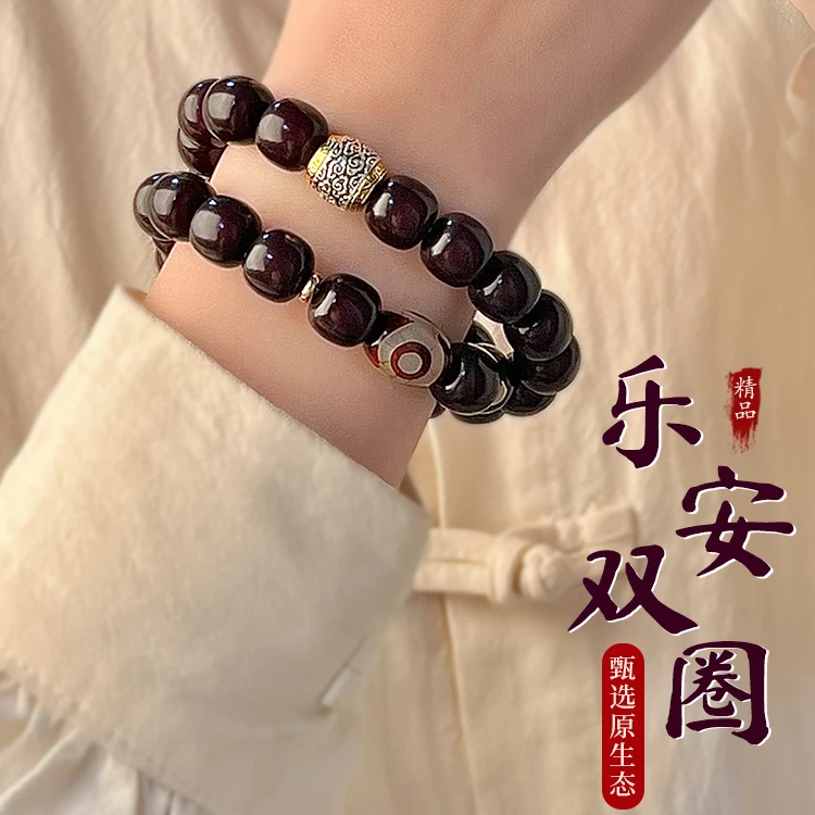 溏心老料风化菩提根手串男款双圈盘玩菩提佛珠念珠情侣款文玩女生