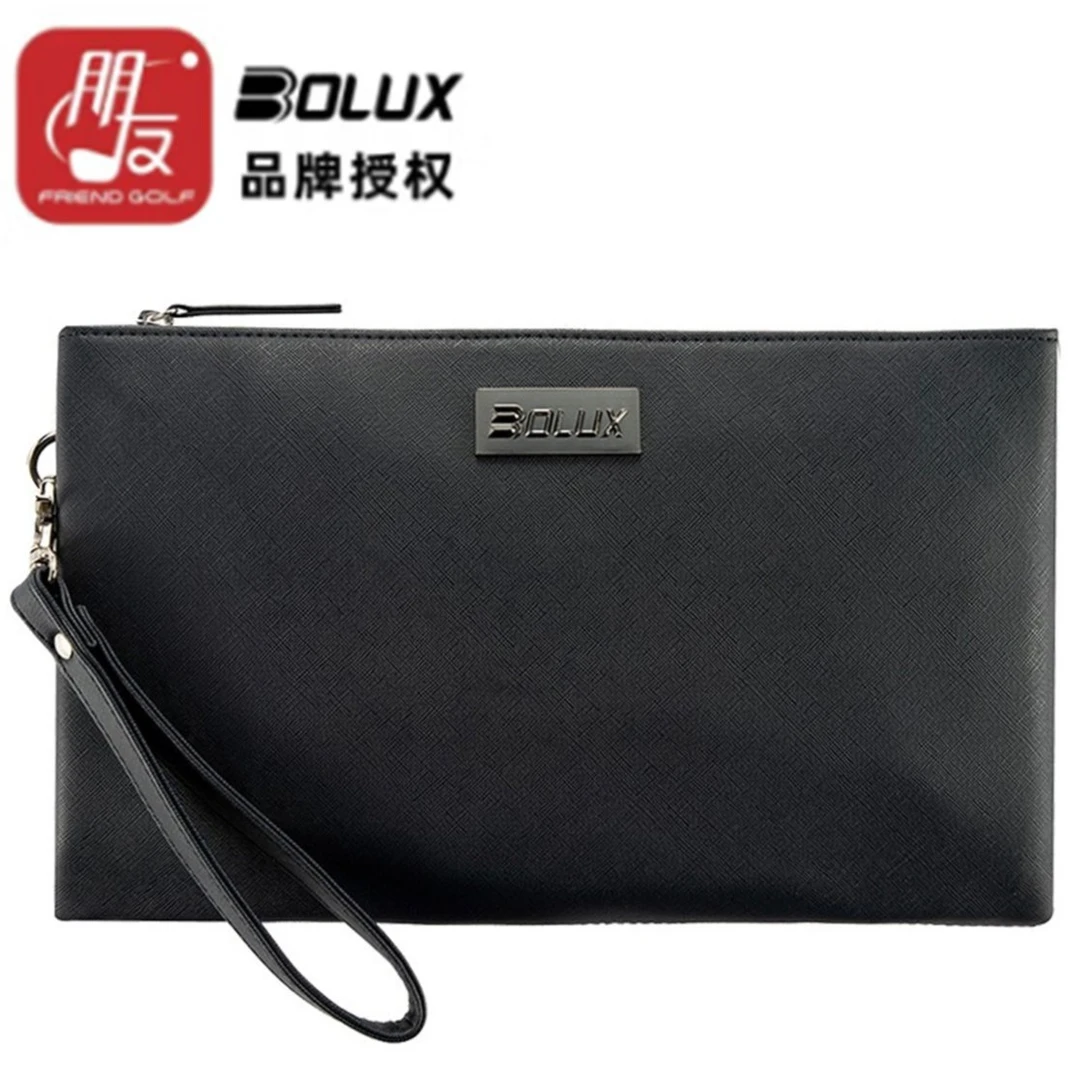 博勒克斯BOLUX 高尔夫手抓包男 高尔夫手拿包 商务休闲手包睿智黑
