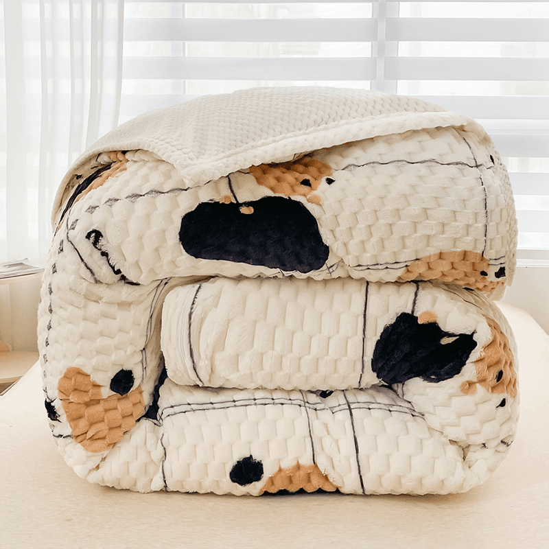 可拆卸超厚冬季保暖被被子加厚被芯学生成人单双人被豆豆绒贝贝绒