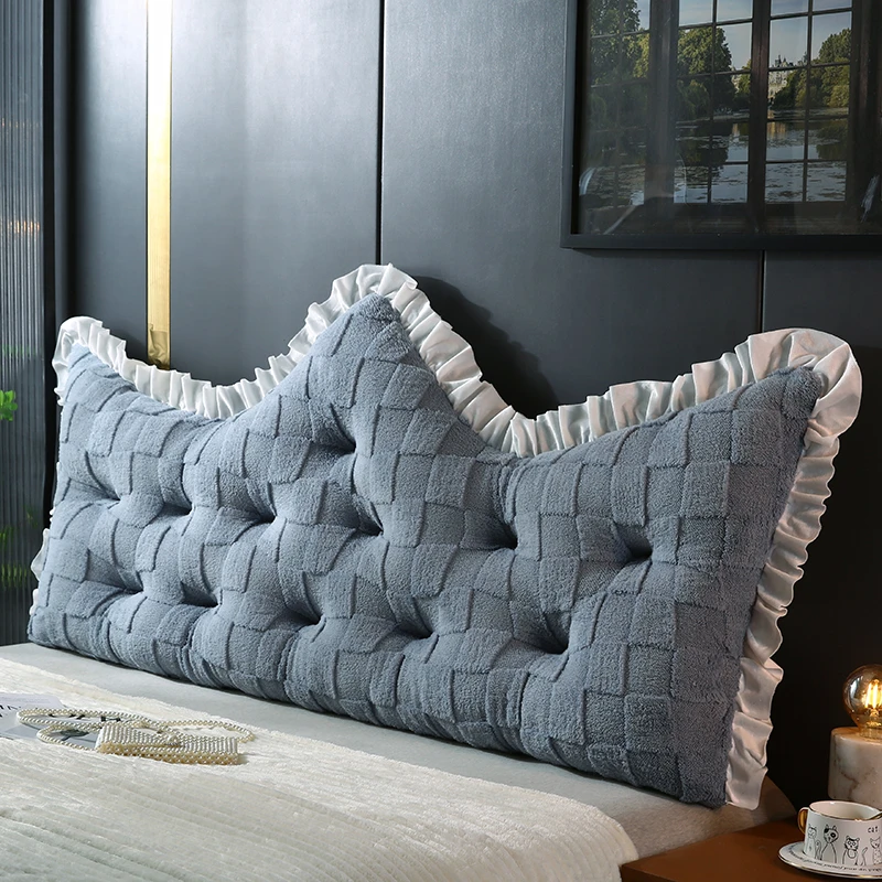 皇冠北欧风床头靠垫靠枕靠背卧室新款床上网红榻榻米双人软包靠背