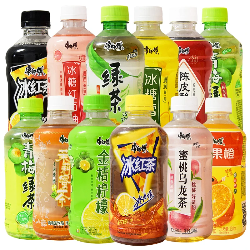 康师傅饮料整箱瓶装冰红茶水蜜桃乌龙茶茉莉蜜茶青梅绿茶小瓶批发