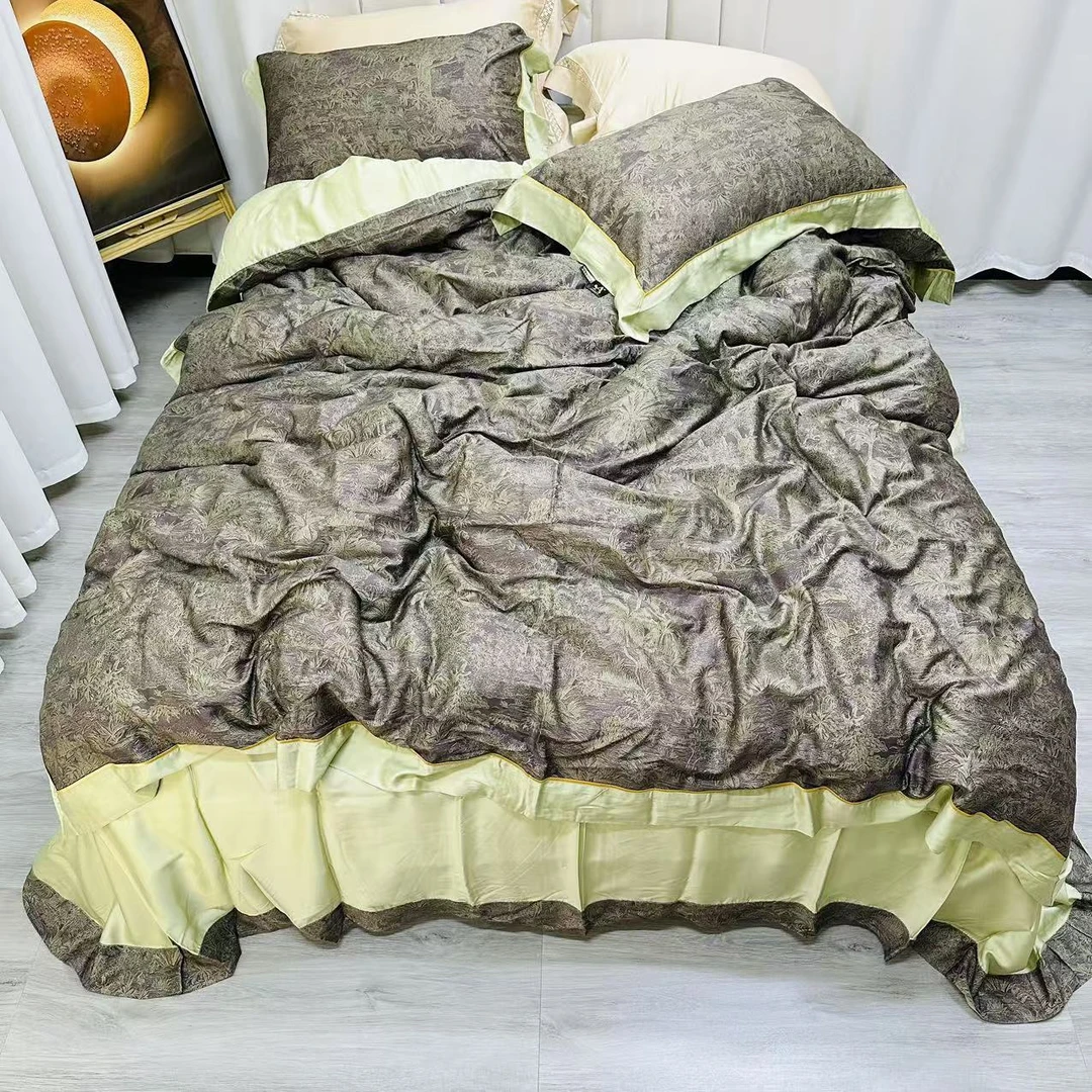 【依佑】高端挪威森林-深咖全棉四件套（0045深灰）