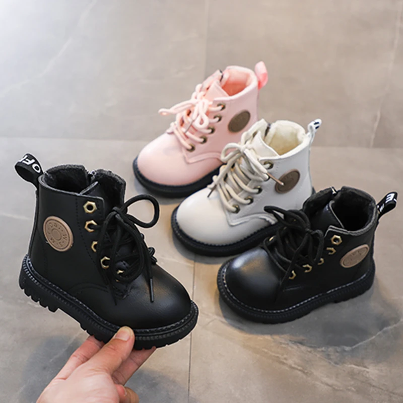 女童马丁靴2025秋冬新款时尚小女孩单靴儿童靴子英伦皮靴宝宝短靴