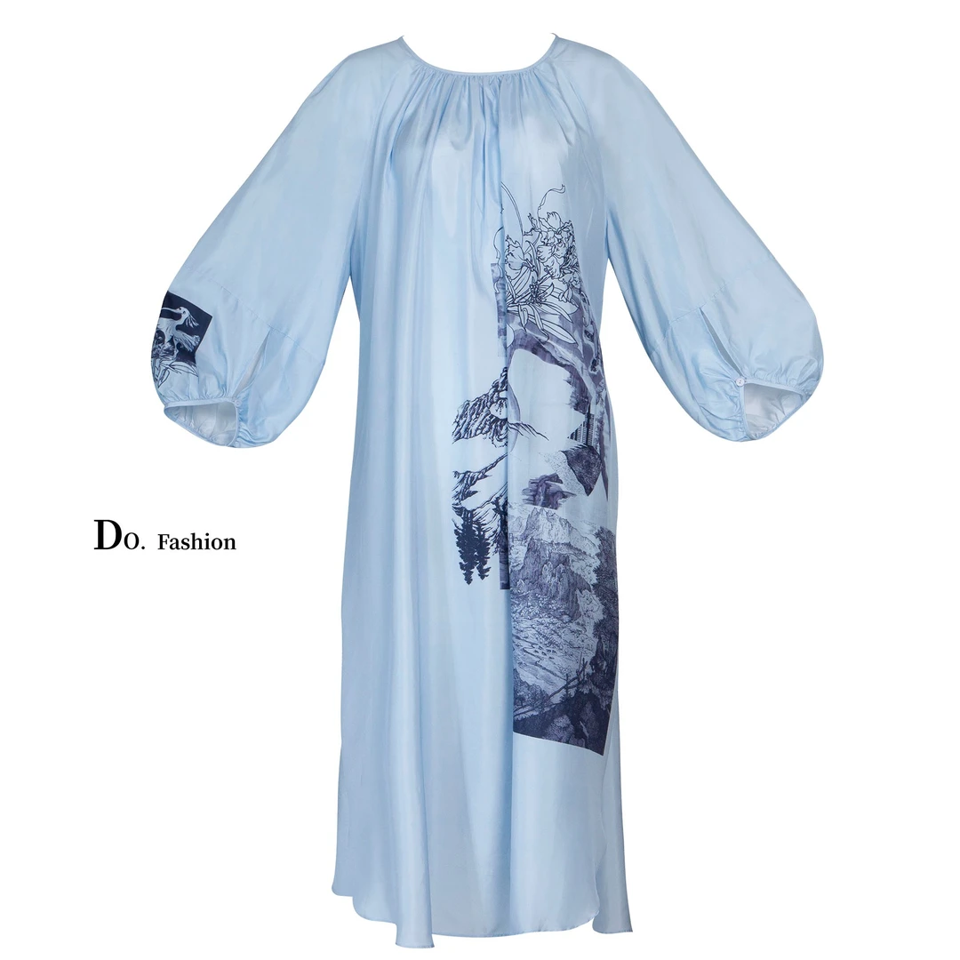 【Do.Fashion欧阳】“治愈系”桑蚕丝阔版连衣裙