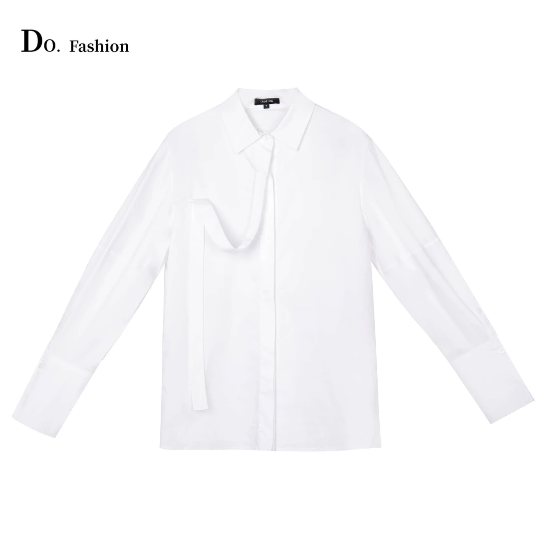 【Do.Fashion欧阳】设计感廓形飘带衬衫