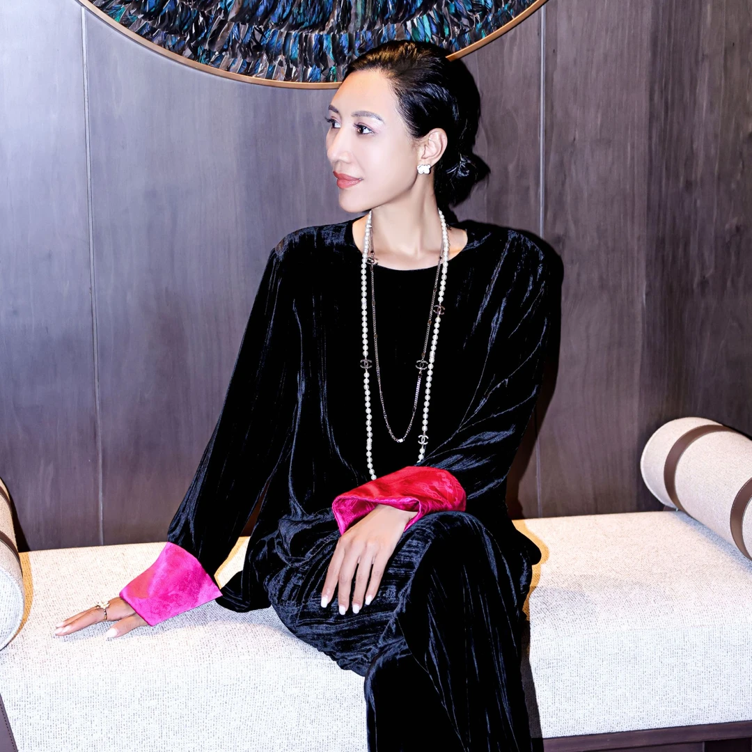 【Do.Fashion欧阳】“山岚”秋季设计师款桑蚕丝丝绒上衣