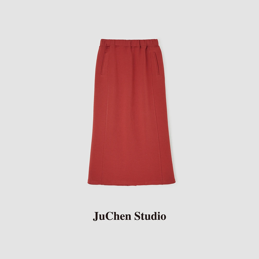 LIBOSHU空气棉松紧腰休闲春秋半身裙女初秋气质半裙卫裙SS011996