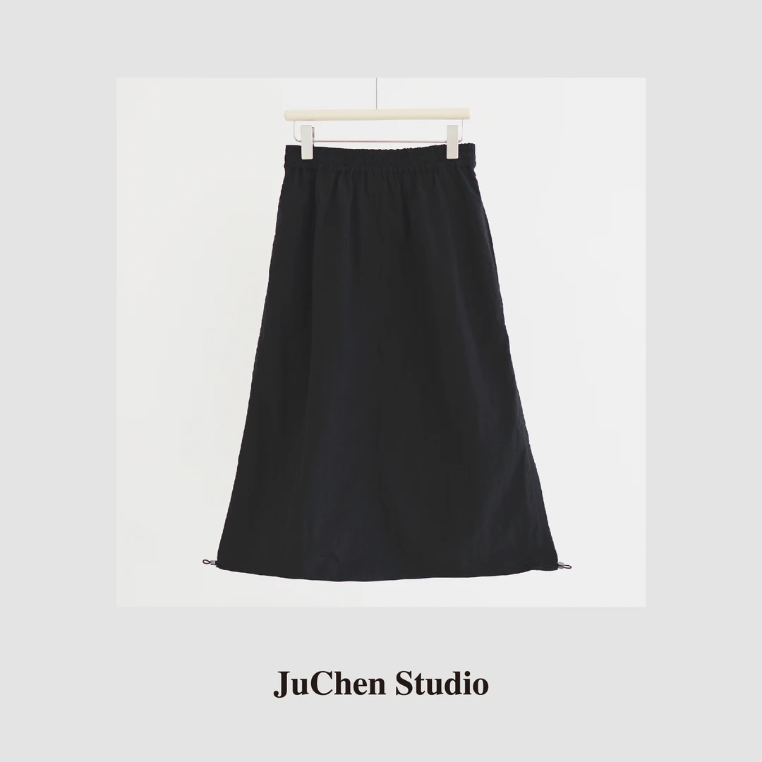 LIBOSHU抽绳下摆 显瘦半身裙梨形遮胯休闲半裙工装裙 23051060