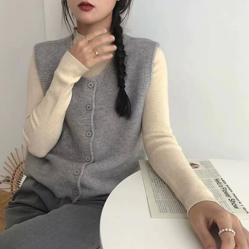 【颜颜家服饰】时尚百搭新款针织毛衣马甲三五