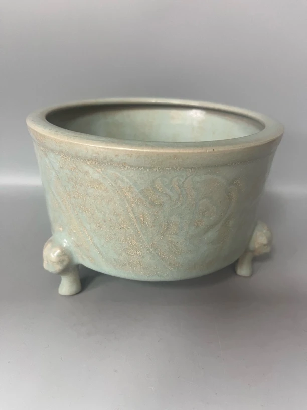 汝瓷三足洗摆件精品