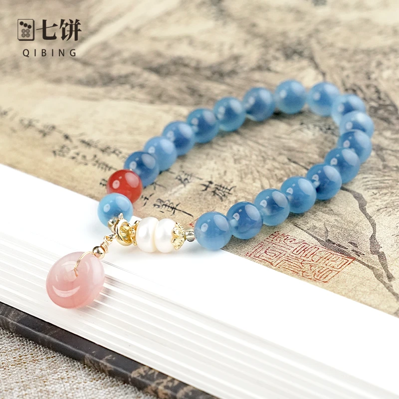 非金属手链 【七饼-清】-027-天然糖心小玛平安扣女款手串