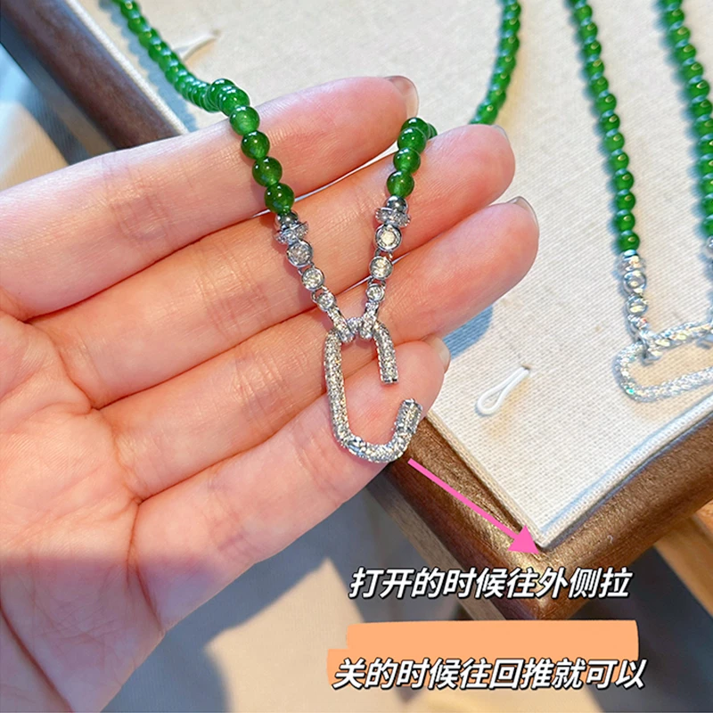 项链扣头万能扣穿小米珠扣头diy仿珍珠项链连接扣延长链配件扣头