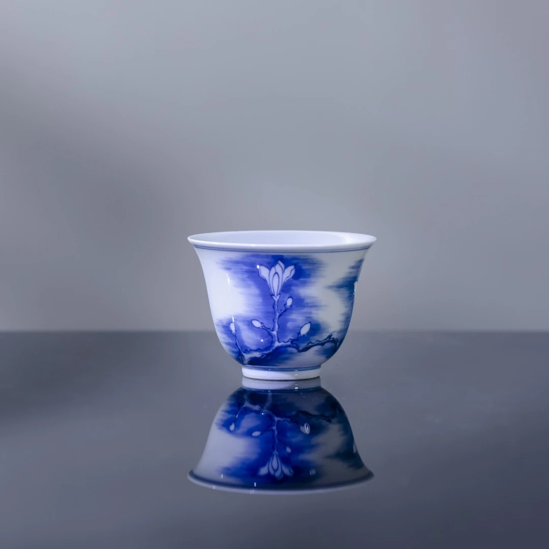 小雅-小雅玉兰铃铛杯-手工陶瓷有差异