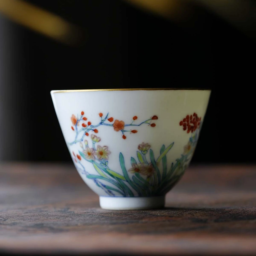 赏瓷观窑--花卉六时吉祥