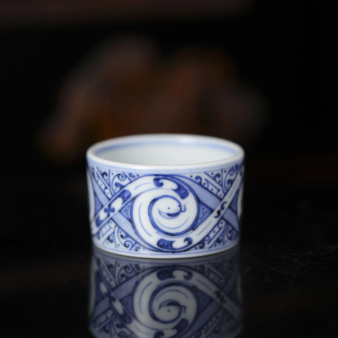 春风祥玉-蛇转乾坤-直口杯-陶瓷手绘(直播间为准）