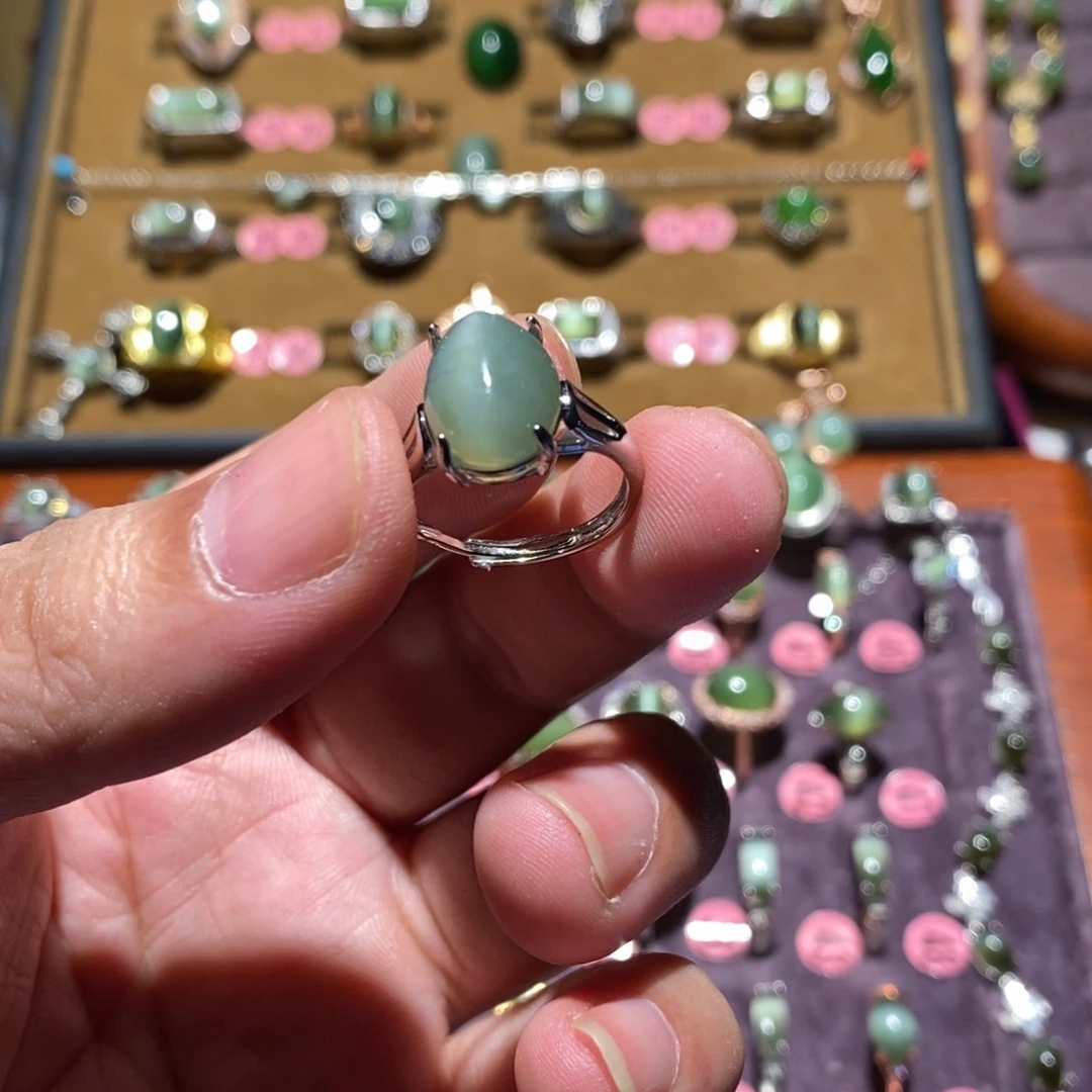 和田玉（碧玉）戒指合金
