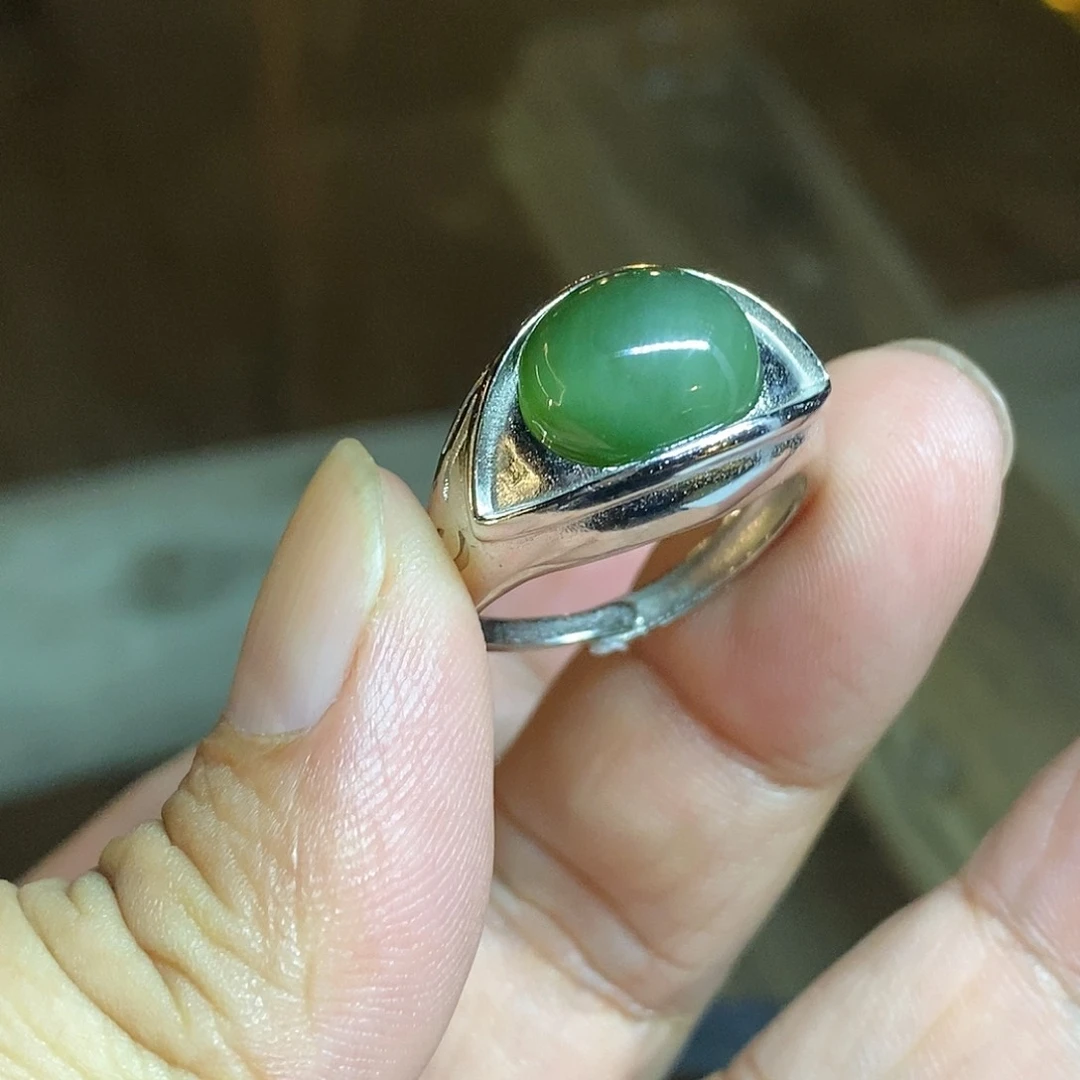 和田玉（碧玉）戒指合金