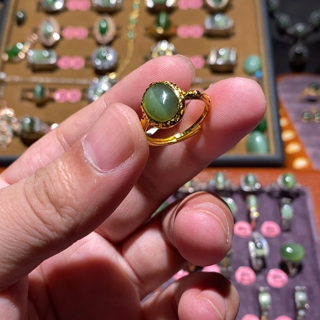 和田玉（碧玉）戒指合金